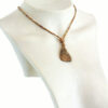 Collier Jaspe & Grenat en bois exotique