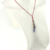 Collier Lasso en Cristal Bleu Saphir