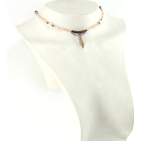 Collier amulette en bois de Ziricote