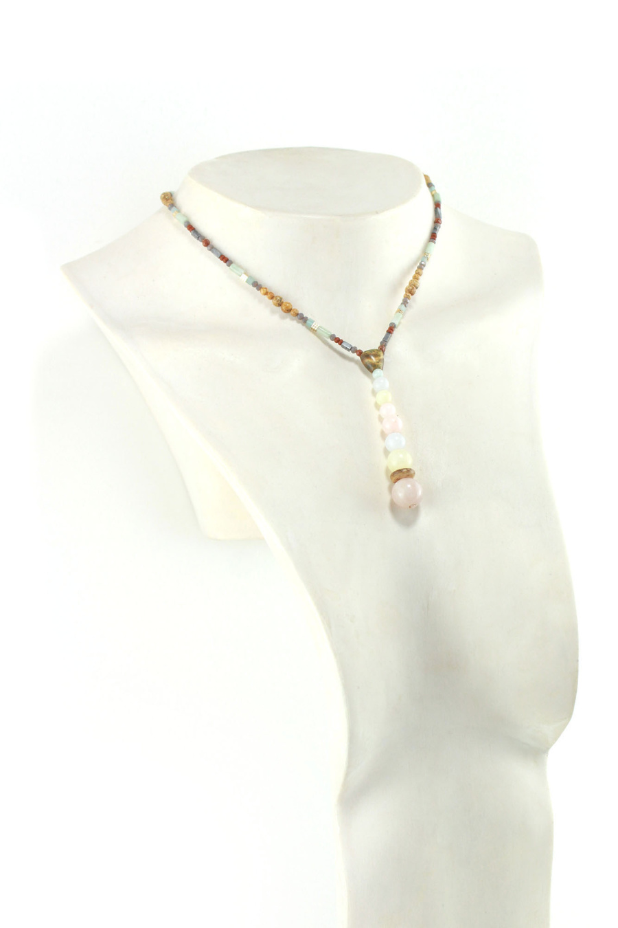 Collar gargantilla de madera de Palo Santo y Morganita