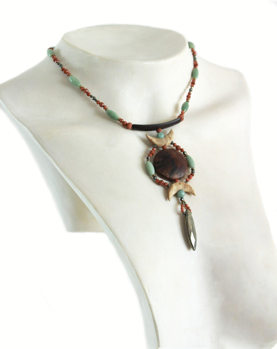 Collier choker ethnique, style amérindien