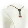 Collier choker ethnique en bois & perles