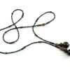Collier lariat Rituel en perles d'Obsidienne