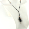 Collier lariat Rituel en perles d'Obsidienne