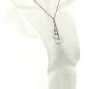 Collier lariat Subtil en Cristal & pierre de Pyrite