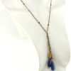 Collier lariat Vintage en Lapis Lazuli et Jaspe – Élégance Intemporelle et Héritage