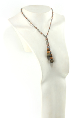 Collier lariat du désert en pierres naturelles