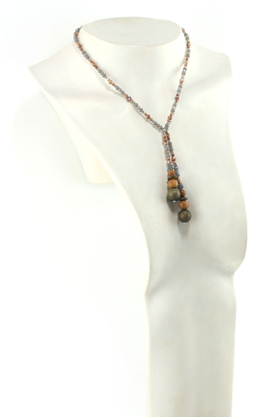 Collier lariat du désert en pierres naturelles