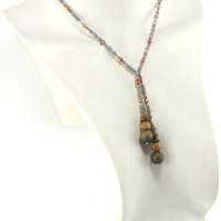 Collier lariat du désert en pierres naturelles