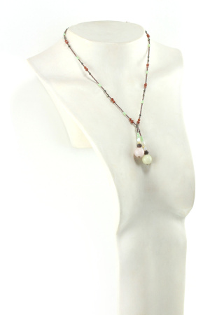 Collier Echarpe Bijou en Morganite & Sable d’Or