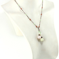 Collier Echarpe Bijou en Morganite & Sable d’Or