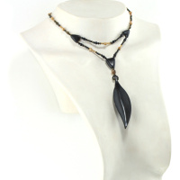 Collier princesse en Ebène de Macassar intense