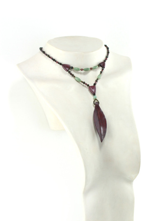Collier princesse glamour en bois exotique