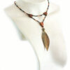 Collier princesse magnétique en bois précieux et perles naturelles