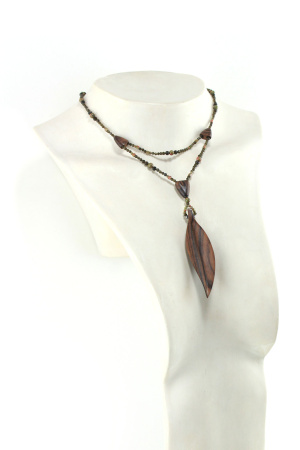 Collier princesse sobre en bois exotique