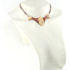 Collier Ras-de-cou statement en bois naturel de Bouleau Madre & perles de Mica