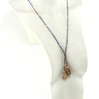 Collier lariat Nomade en Jaspe et Pyrite – Bijou Tribal & Naturel