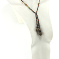 Lariat Boisé en Bronzite et Œil de Tigre – Énergie Automnale & Chaleur Organique