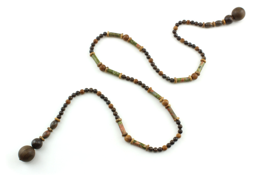 Lariat Boisé en Bronzite et Œil de Tigre – Énergie Automnale & Chaleur Organique