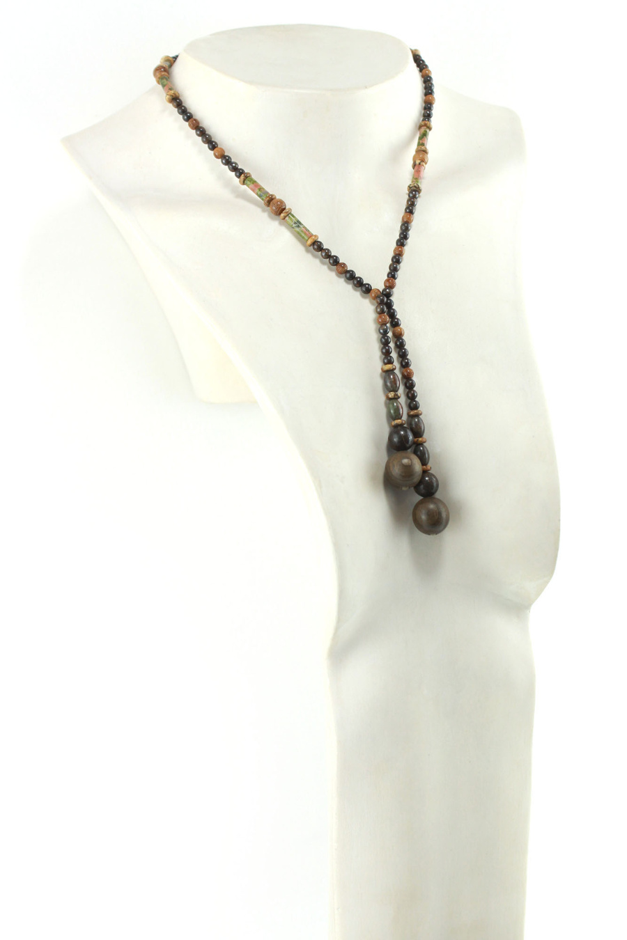 Lariat Boisé en Bronzite et Œil de Tigre – Énergie Automnale & Chaleur Organique