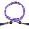 Lariat Lapis-Lazuli & Perles Mauves – Élégance Minérale et Intemporelle