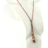 Lariat Solaire en Cristaux Marron Ambré