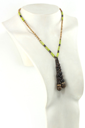 Un Bijou automnal en perles naturelles de Bronzite - Lasso aux Couleurs de l’Automne