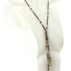 Collier lariat bohème en perles naturelles de Jaspe