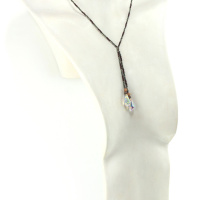 Lariat délicat en cristal Pur