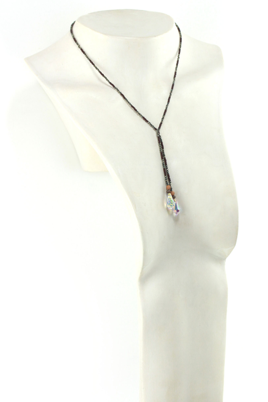 Lariat délicat en cristal Pur