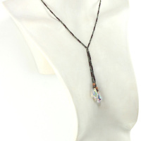 Lariat délicat en cristal Pur