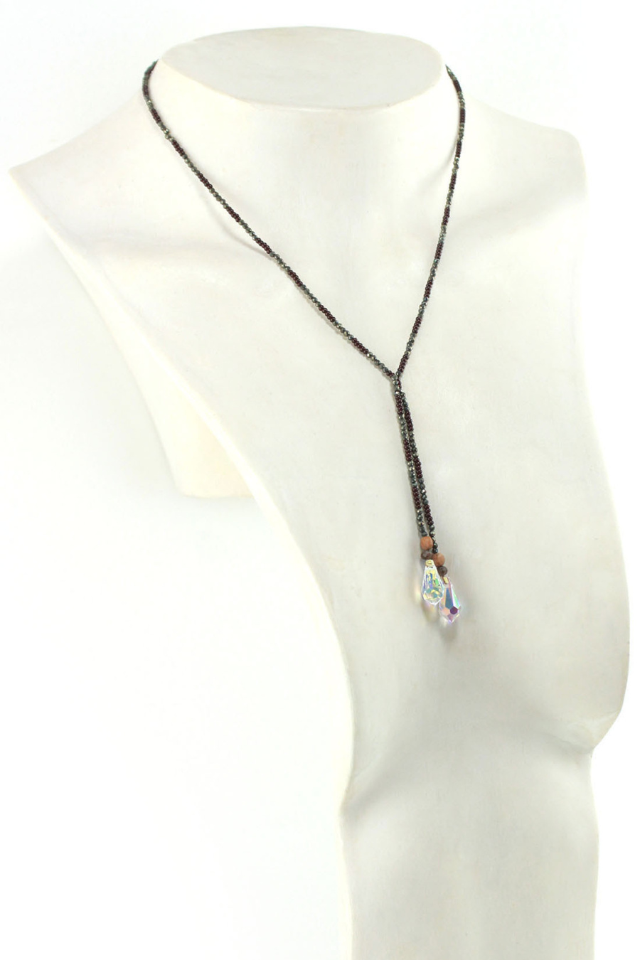 Lariat délicat en cristal Pur