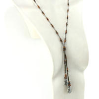 Lariat original en perles naturelles – Élégance et authenticité