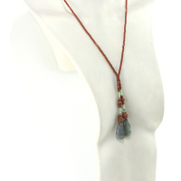 Lasso Amérindien en Labradorite & Cristal