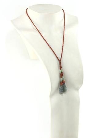 Lasso Amérindien en Labradorite & Cristal