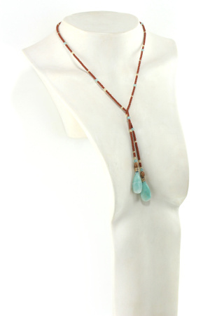 Lasso Amérindien en Pierre naturelle d’Aigue-Marine