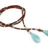 Lasso Amérindien en Pierre naturelle d'Aigue-Marine – Bijou Artisanal et Inspiré