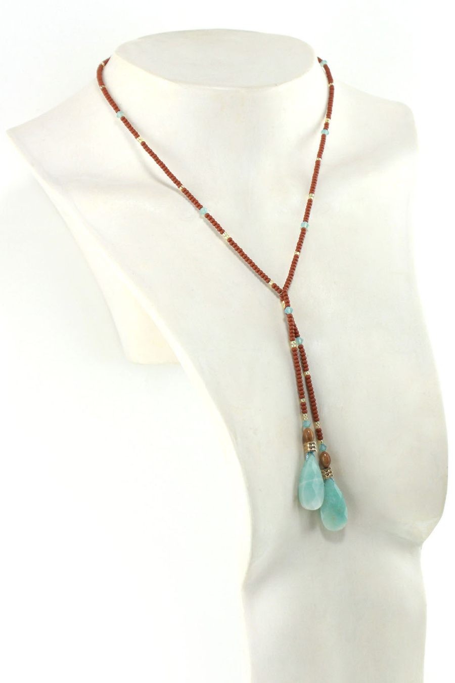 Lasso Amérindien en Pierre naturelle d’Aigue-Marine