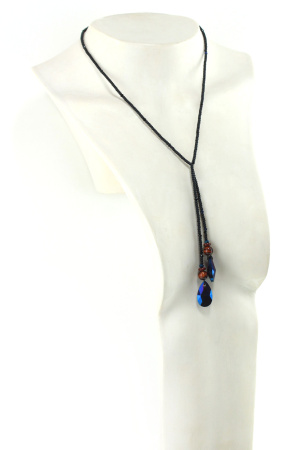 Lasso Dark Magnétique en Perles naturelles