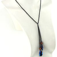 Lasso Dark Magnétique en Perles naturelles