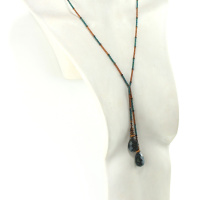 Lasso Totem en Œil de Tigre et Obsidienne