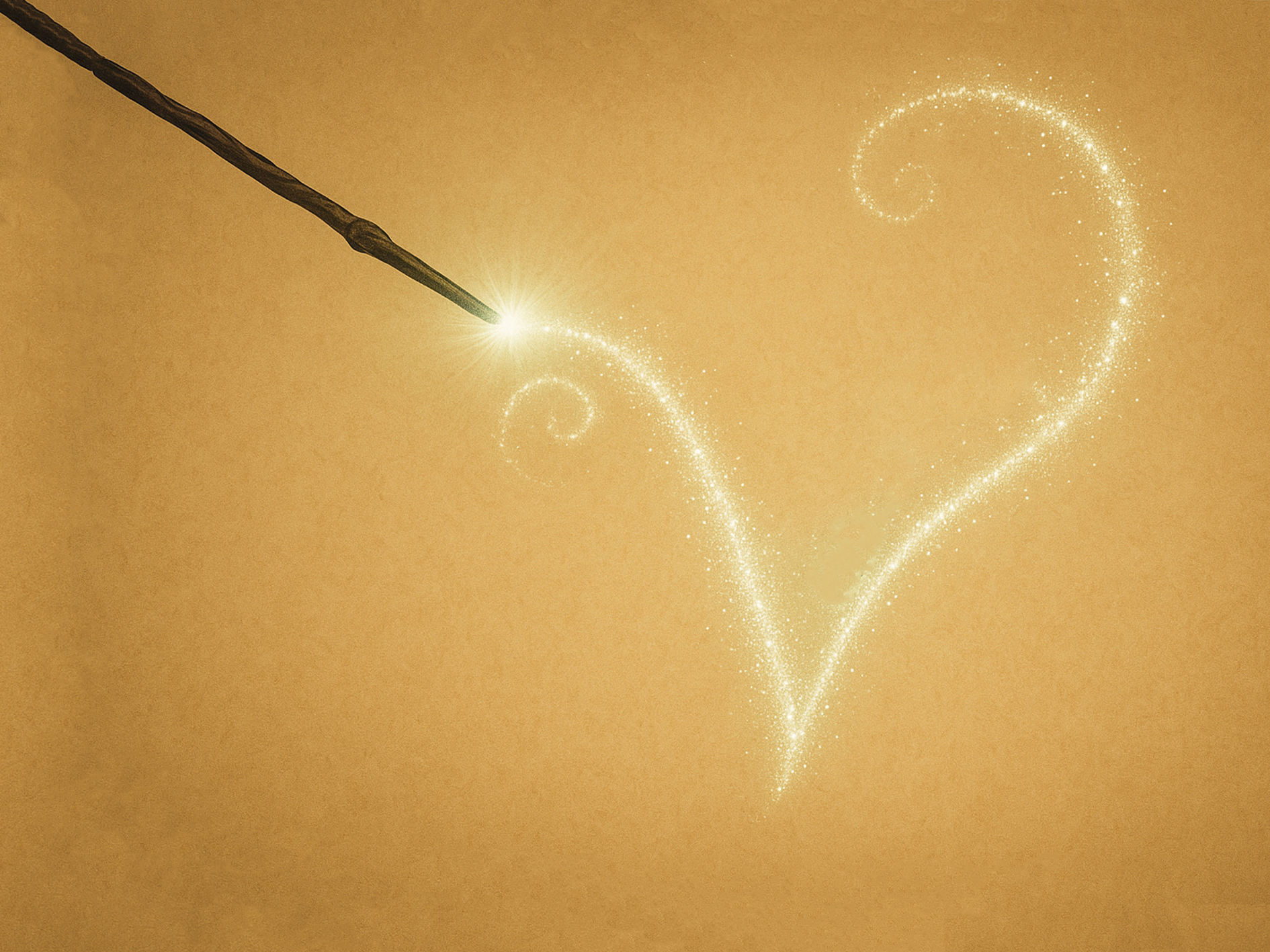 Une baguette magique qui dessine un V, pour nommer la marque de collier Valwicz et signifier la source d'inspiration de Valwicz