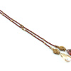 Lariat Solaire en Cristaux Marron Ambré – Chaleur Dorée & Élégance Naturelle